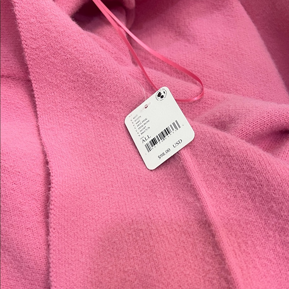 Free People -All I Need Cozy Hooded Duster in Pink , mustard Tan & Cobalt blue ! - Picture 4 of 6